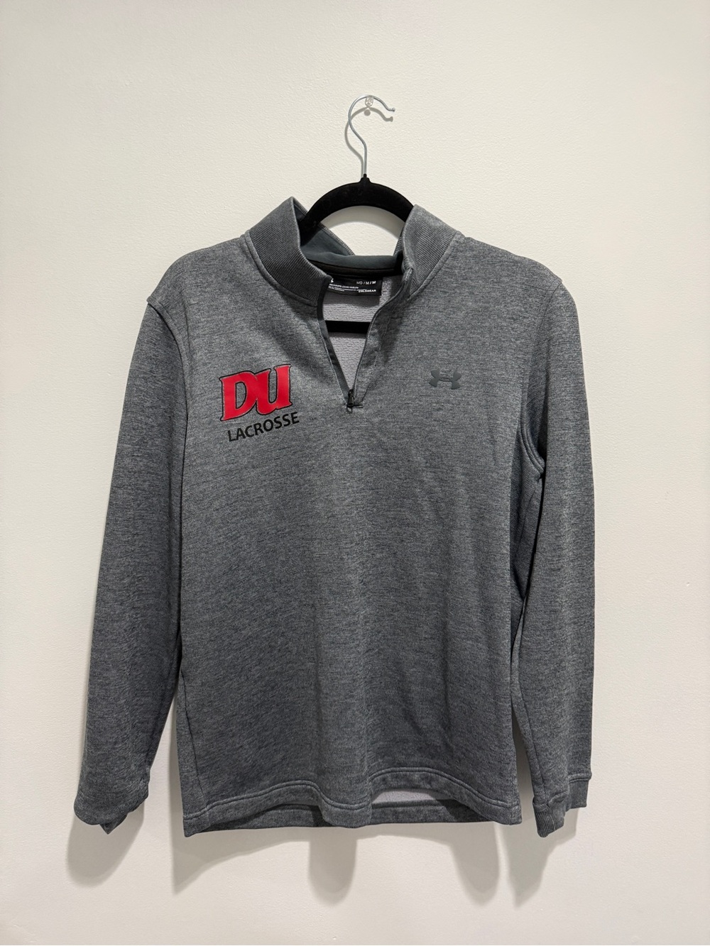 Under Armour Gray Quarter-Zip DU Lacrosse Pullover